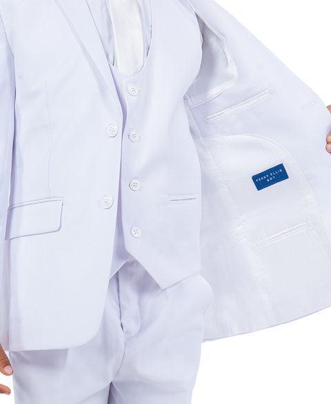 White lab coat with a brand label on a white background