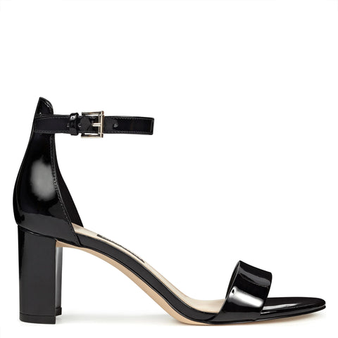 Nine West Women's Black Pruce Ankle Strap Block Heel Sandals | Nine West In Lebanon