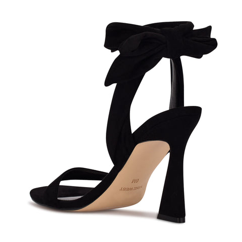 Nine West Women's Black Kelsie Ankle Wrap Heeled Sandals |Nine West In Lebanon