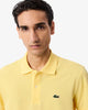 Lacoste Men's Yellow Classic Fit Pique Polo Neck T-Shirt | Lacoste In Lebanon