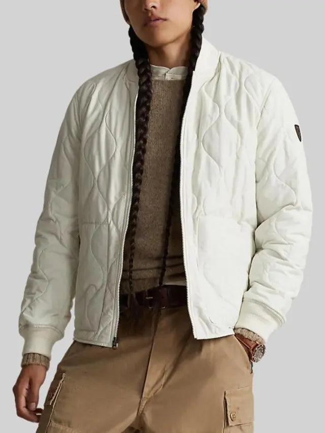 Polo Ralph Lauren Men's Off White Onion-Quilted Bomber Jacket | Polo Ralph Lauren In Lebanon