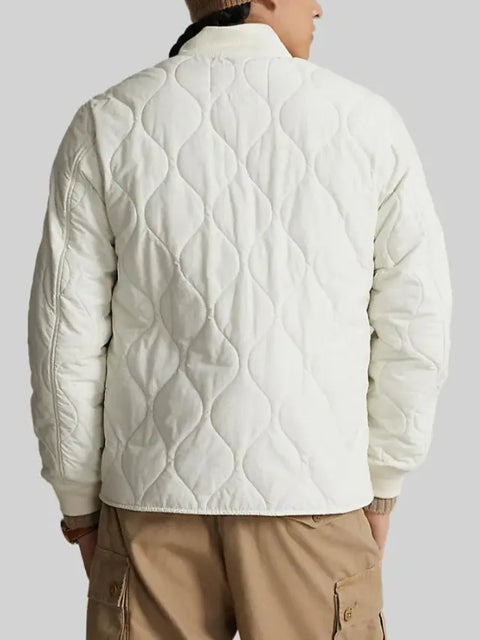 Polo Ralph Lauren Men's Off White Onion-Quilted Bomber Jacket | Polo Ralph Lauren In Lebanon