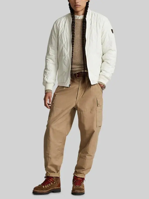 Polo Ralph Lauren Men's Off White Onion-Quilted Bomber Jacket | Polo Ralph Lauren In Lebanon