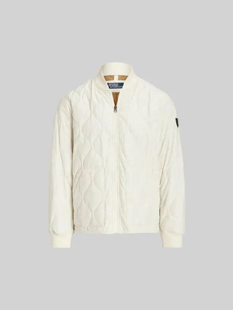 Polo Ralph Lauren Men's Off White Onion-Quilted Bomber Jacket | Polo Ralph Lauren In Lebanon