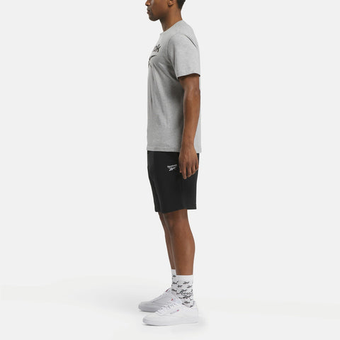 Reebok Men's Black Identity Small Logo Fleece Shorts | Reebok In Lebanon
