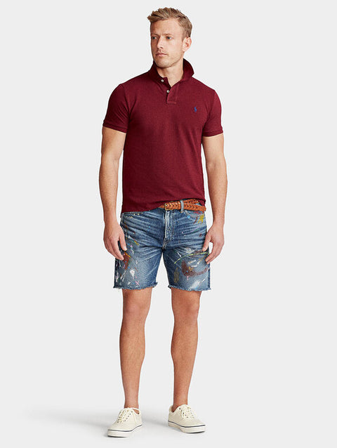 Polo Ralph Lauren Big Boy's Burgundy Slim Fit Interlocking Polo T-Shirt |Polo Ralph Lauren In Lebanon
