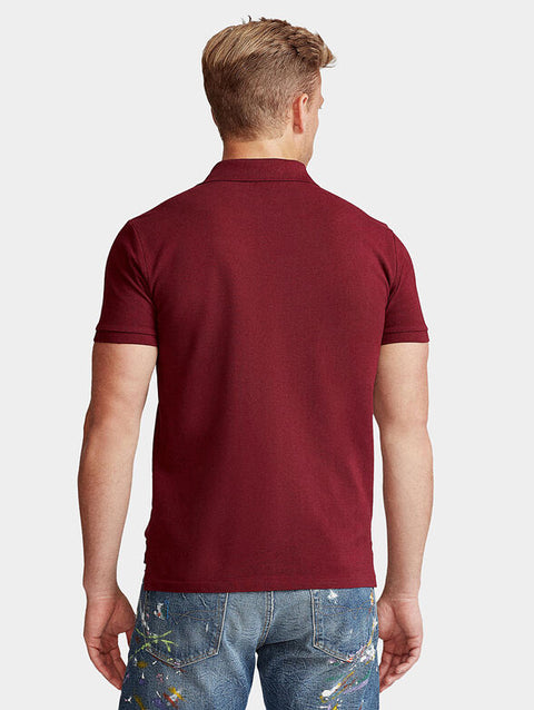 Polo Ralph Lauren Big Boy's Burgundy Slim Fit Interlocking Polo T-Shirt |Polo Ralph Lauren In Lebanon