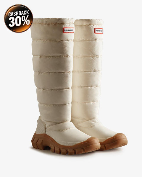 Hunter Women's Off White Intrepid Insulated Tall Snow Boots | Hunter In Lebanon