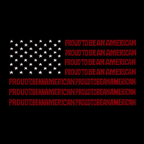 Tultex Men's Black Proud To Be An American Printed T-Shirt | Tultex In Lebanon
