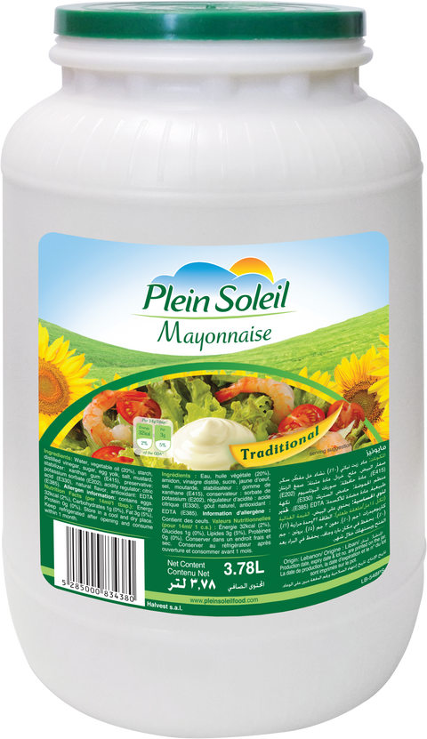 Plein Soleil Mayonnaise 3.78L | Plein Soleil In Lebanon