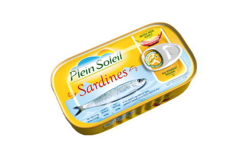Plein Soleil Sardines مع الفلفل الحار 125G
