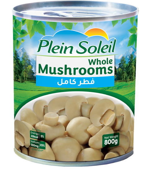 Plein Soleil Whole Mushrooms 800g  | Plein Soleil In Lebanon
