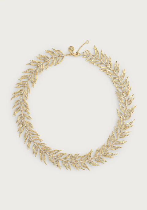 Anabel Aram Women Gold Palma Leaves Necklace| Anabel Aram In Lebanon