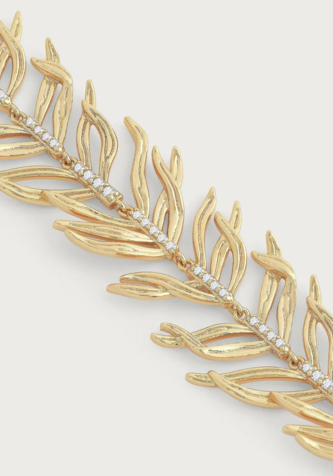 Anabel Aram Women Gold Palma Leaves Necklace| Anabel Aram In Lebanon