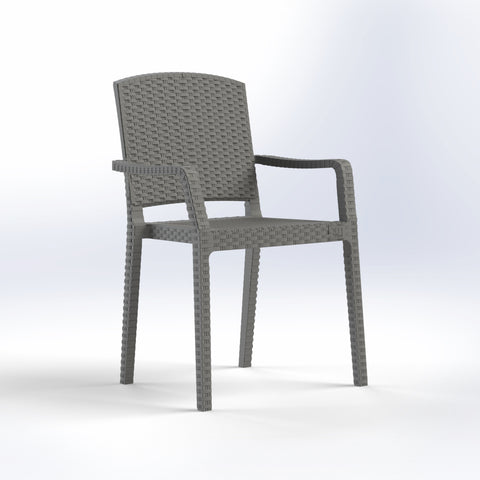 3MPlast Pandora Rattan Back Chair With Arms 3M-PAND01