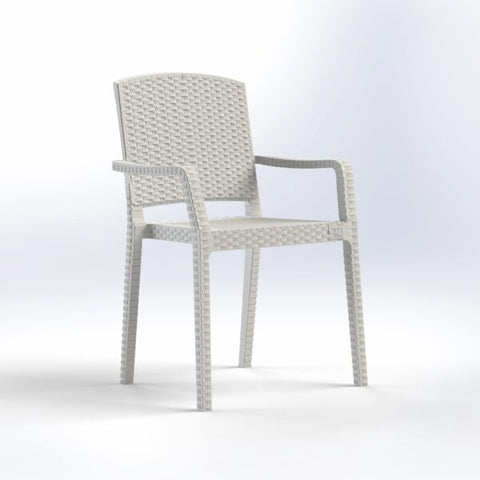 3MPlast Pandora Rattan Back Chair With Arms 3M-PAND01