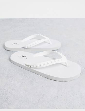 ASOS Design Men's White Slipper ANS222  (shoes 50)