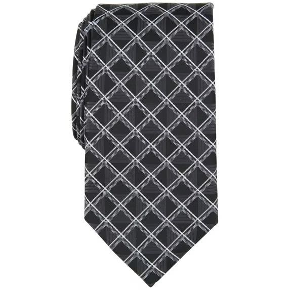 Perry Ellis Portfolio Men's Black Karmen Grid Tie | Perry Ellis Portfolio In Lebanon