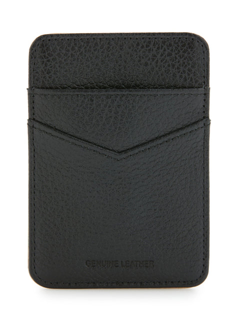 Perry Ellis Portfolio Men's Black Pebble Leather Phone Card Holder | Perry Ellis Portfolio In Lebanon