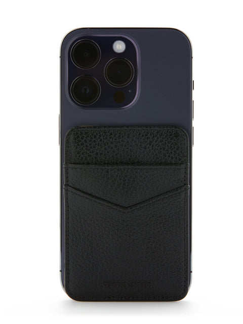 Perry Ellis Portfolio Men's Black Pebble Leather Phone Card Holder | Perry Ellis Portfolio In Lebanon