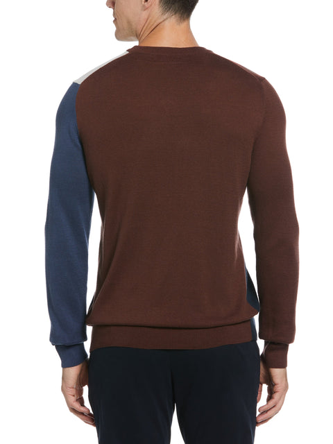 Perry Ellis Men's Multicolor Block V-Neck Sweater |Perry Ellis In Lebanon