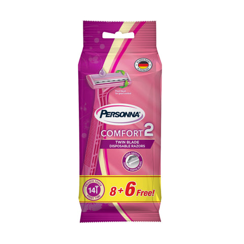 Personna Comfort 2 disposable razors packaging on a white background