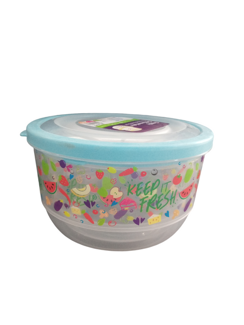 Ucsan Plastik Trendy Round Colored Elegant Food Saver With IML Design (2PCS) M-1426