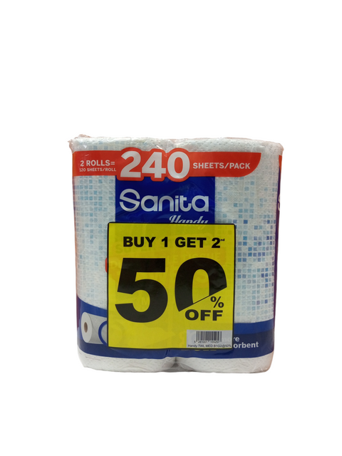 Sanita Handy Towel Large Buy 1 Get 2 (2 x 120 Rolls) | Sanita In Lebanon