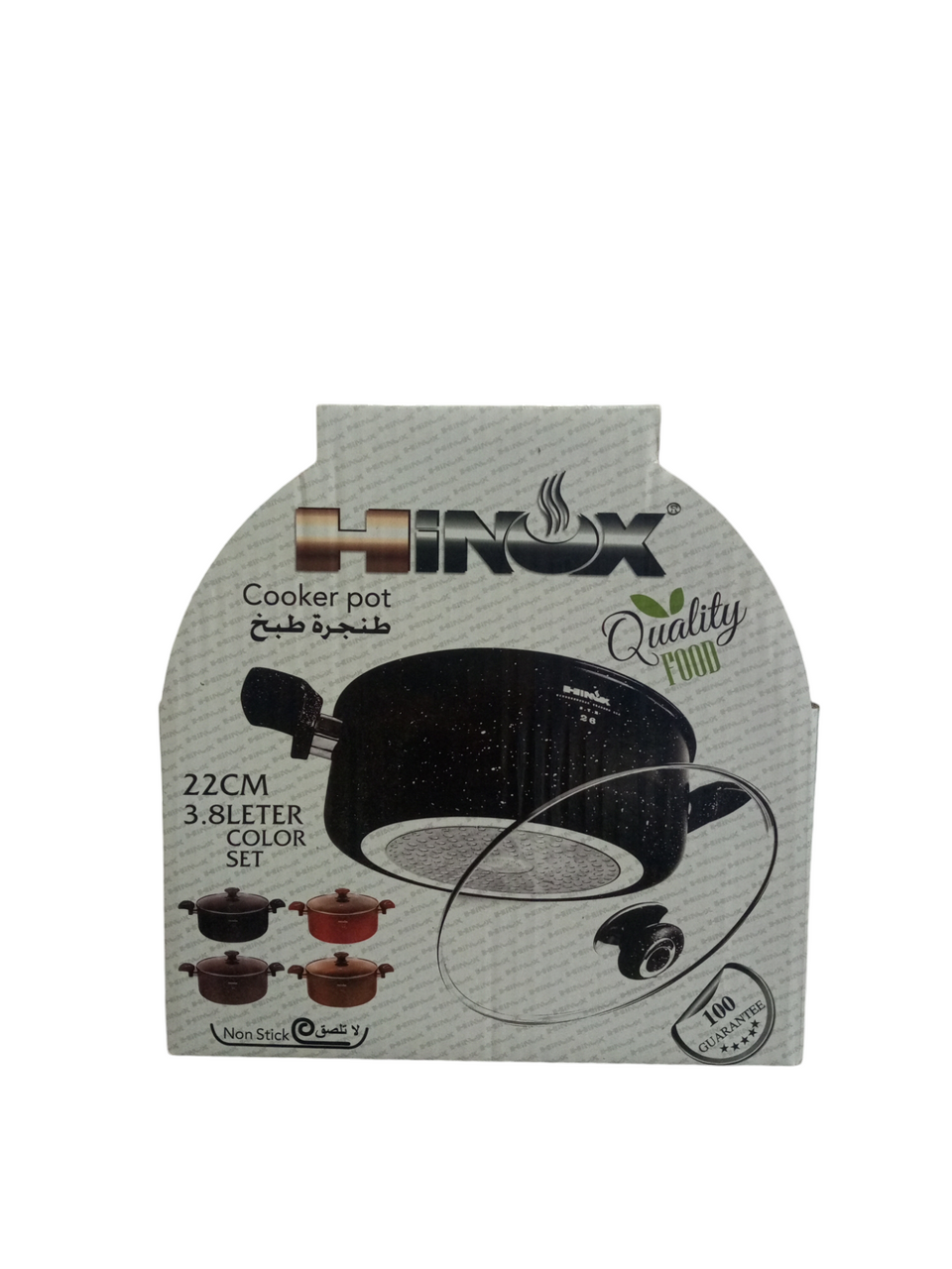 Hinox Black Granite Non-stick Cooking Pot 3.8L 22cm | Hinox in Lebanon