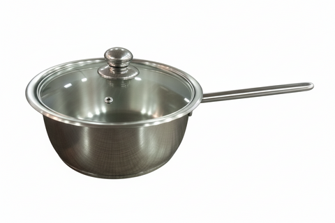 Hi Granito Stainless Steel Cookware Casserole With Glass Lid 18