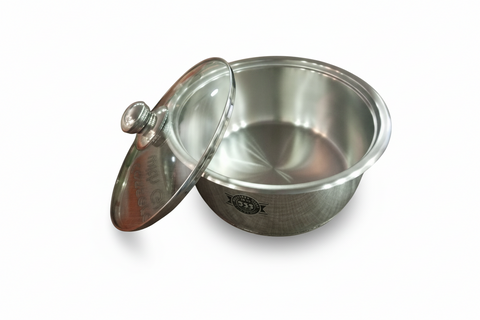 Hi Granito Stainless Steel Cookware Casserole With Glass Lid 18