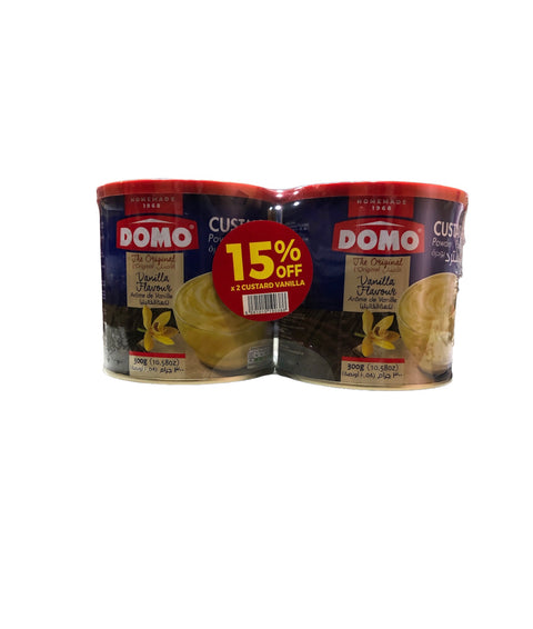 Domo Custard Powder Vanilla Flavour 300g*2