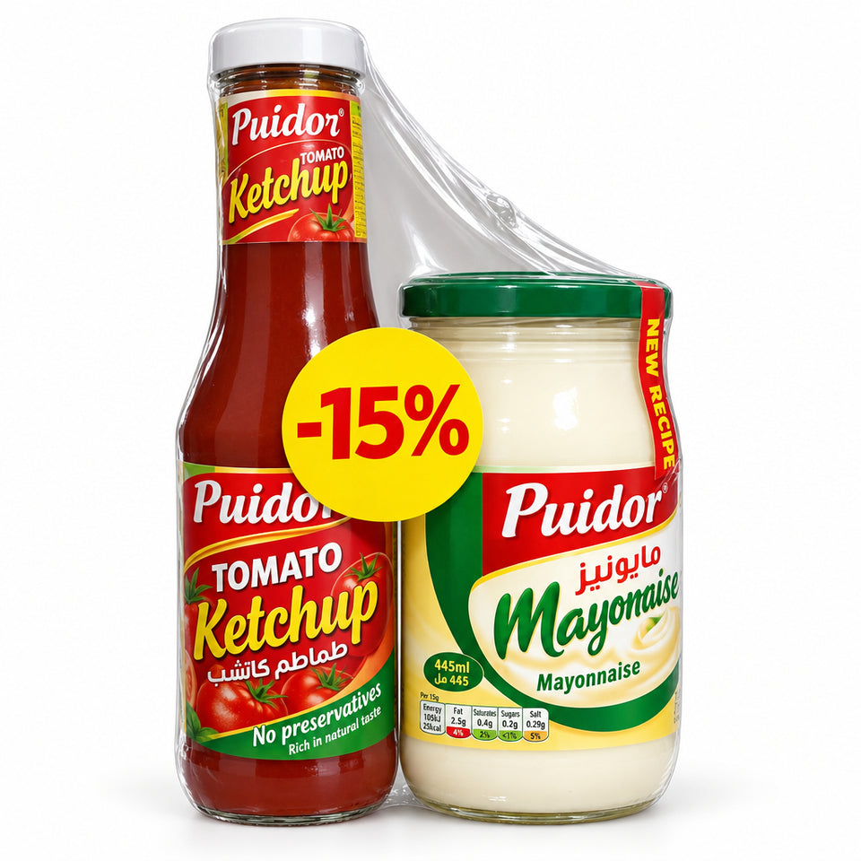Puidor Mayonnaise 445ml +Tomato Ketchup 340g