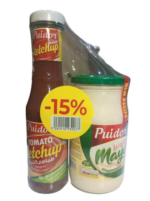 Puidor Mayonnaise 445ml +Tomato Ketchup 340g