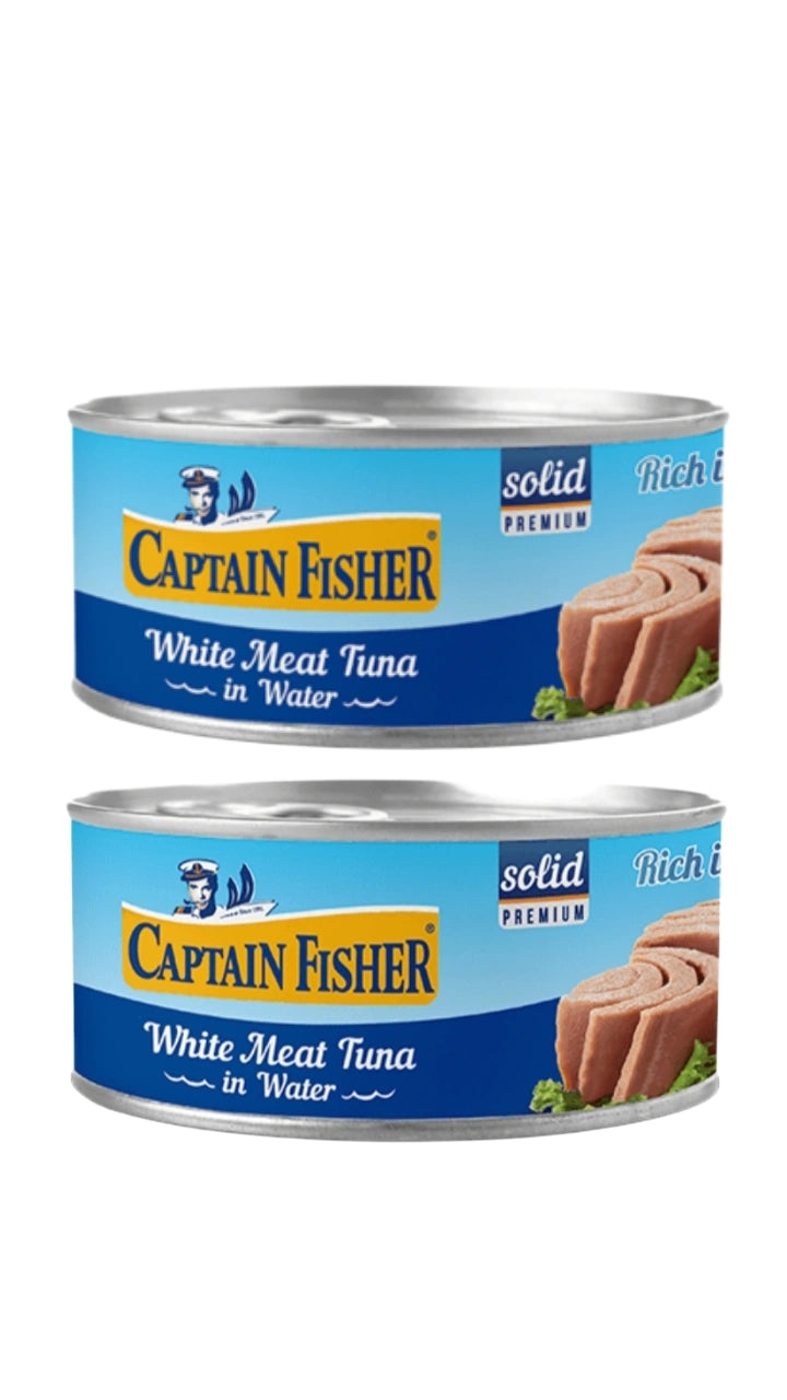 Captain Fisher White Tuna In Water 185G *2 Pcs