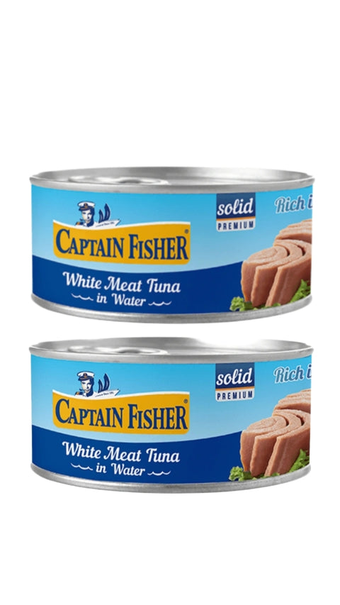 Captain Fisher White Tuna In Water 185G *2 Pcs