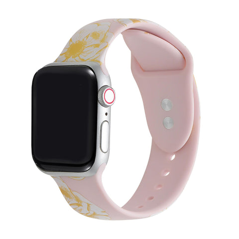 Posh Tech Women's Pink & Gold Printed Silicone Band for Apple Watch |Posh Tech In Lebanon