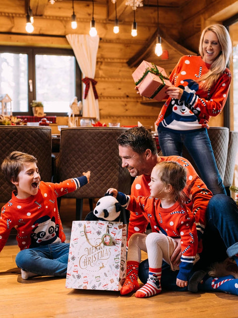 Dedoles Baby's Red Fun Panda Winter Sweater | Dedoles In Lebanon