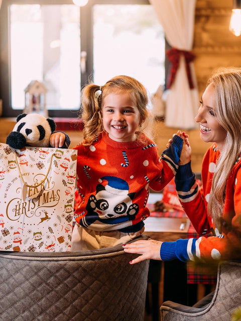 Dedoles Baby's Red Fun Panda Winter Sweater | Dedoles In Lebanon