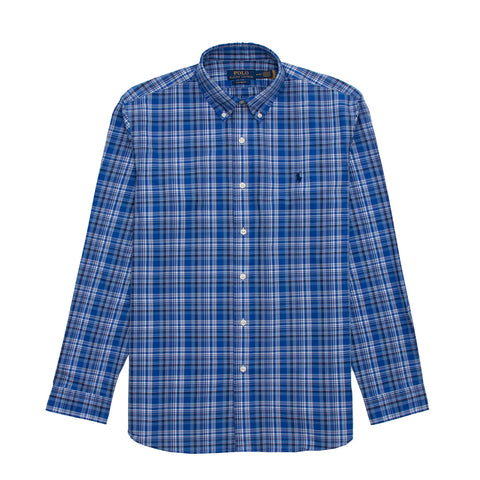 Polo Ralph Lauren Men's Blue Multi Custom Fit Check Shirt |Polo Ralph Lauren In Lebanon