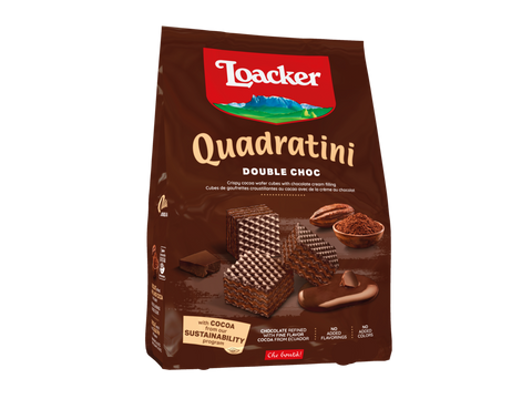 Loacker Quadratini Double Choc Wafers 125g | Loacker In Lebanon