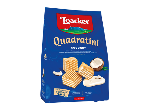 Loacker Quadratini Coconut Wafers 125g | Loacker In Lebanon