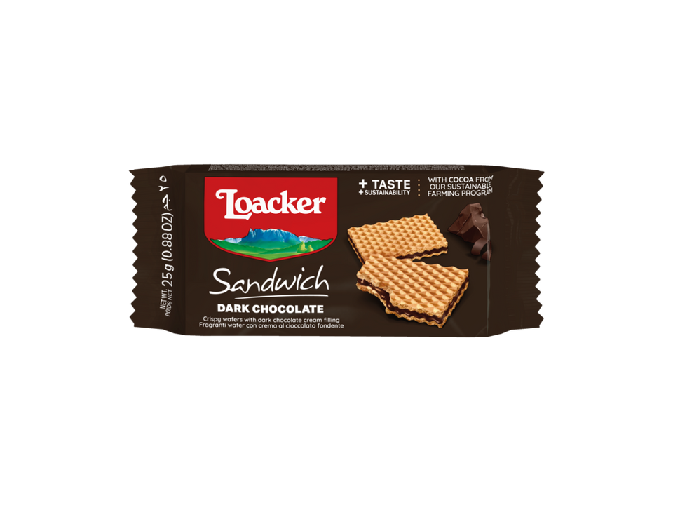 Loacker Sandwich Dark Chocolate Wafer 25g | Loacker In Lebanon