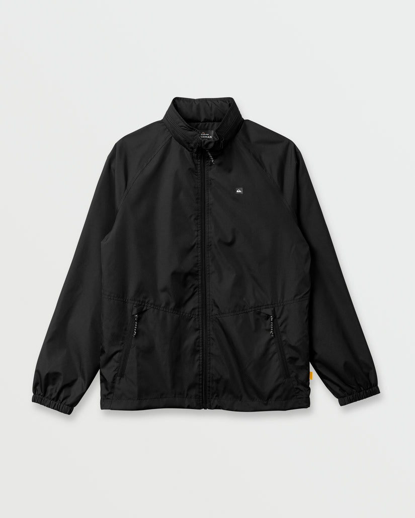 Waterman Men's Black Shell Shock Water-Resistant Windbreaker Jacket ...