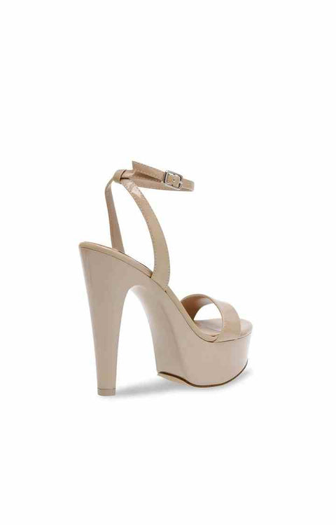 Steve Madden Women's Beige Synthetic Julien Heeled Sandal |Steve Madden In Lebanon