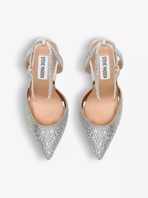 Steve Madden Women's Silver Revert crystal Heeled Sandal | Steve Madden In Lebanon