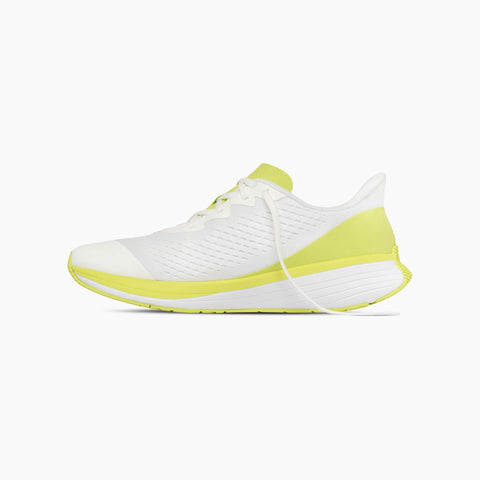 Lane Eight Women's White & Lime Relay Trainer Sneakers | Lane Eight In Lebanon