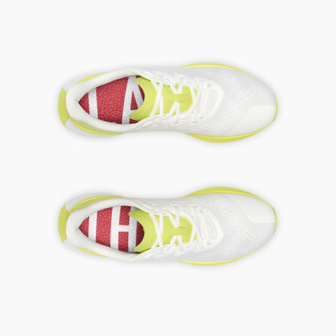 Lane Eight Women's White & Lime Relay Trainer Sneakers | Lane Eight In Lebanon