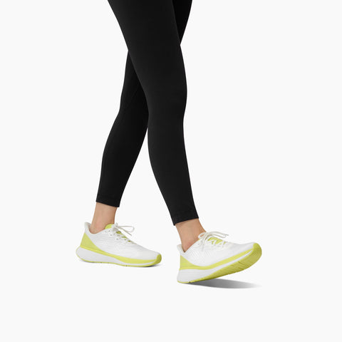 Lane Eight Women's White & Lime Relay Trainer Sneakers | Lane Eight In Lebanon