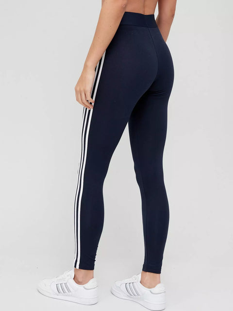 Adidas Women's Navy Essentials 3 Stripes Sportwear Leggings | Adidas In Lebanon